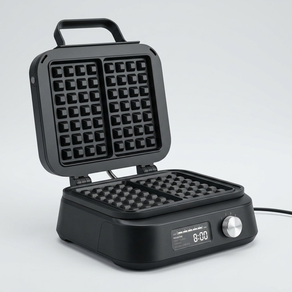 Gofrownica elektryczna 2200W - 2 duże gofry, regulacja temperatury, powłoka teflonowa