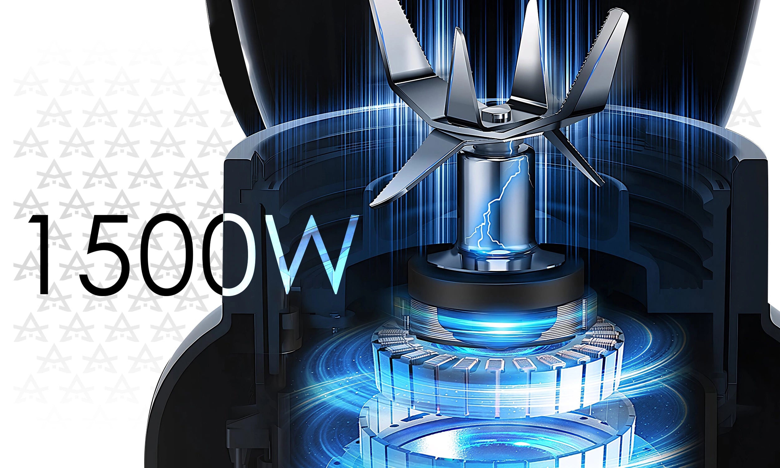 Blender Kielichowy 1500W Szklany 1,5l Bidon 600ml Ostrza Tytanowe Mocny