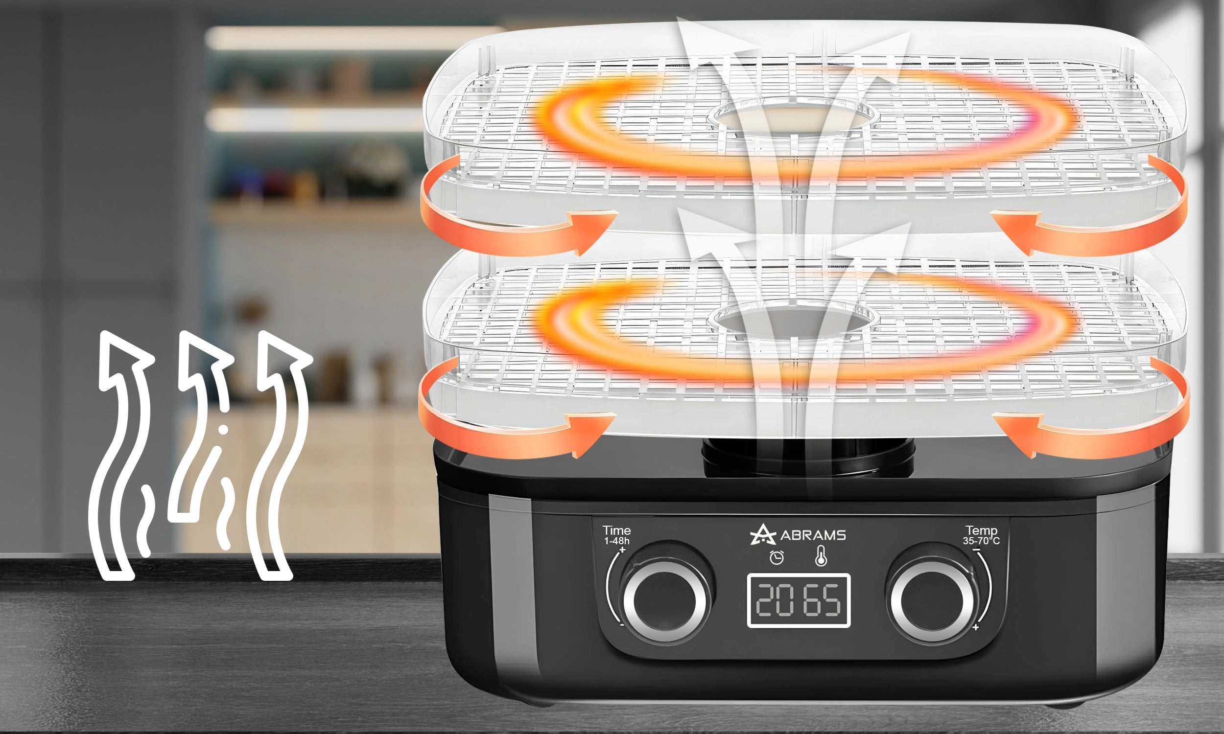 Suszarka Do Grzybów Warzyw i Owoców 400W Regulacja Temperatury Timer 5 Sit