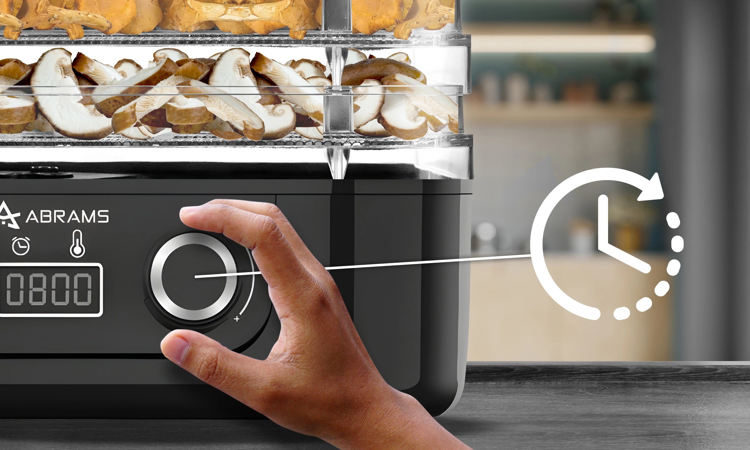 Suszarka Do Grzybów Warzyw i Owoców 400W Regulacja Temperatury Timer 5 Sit