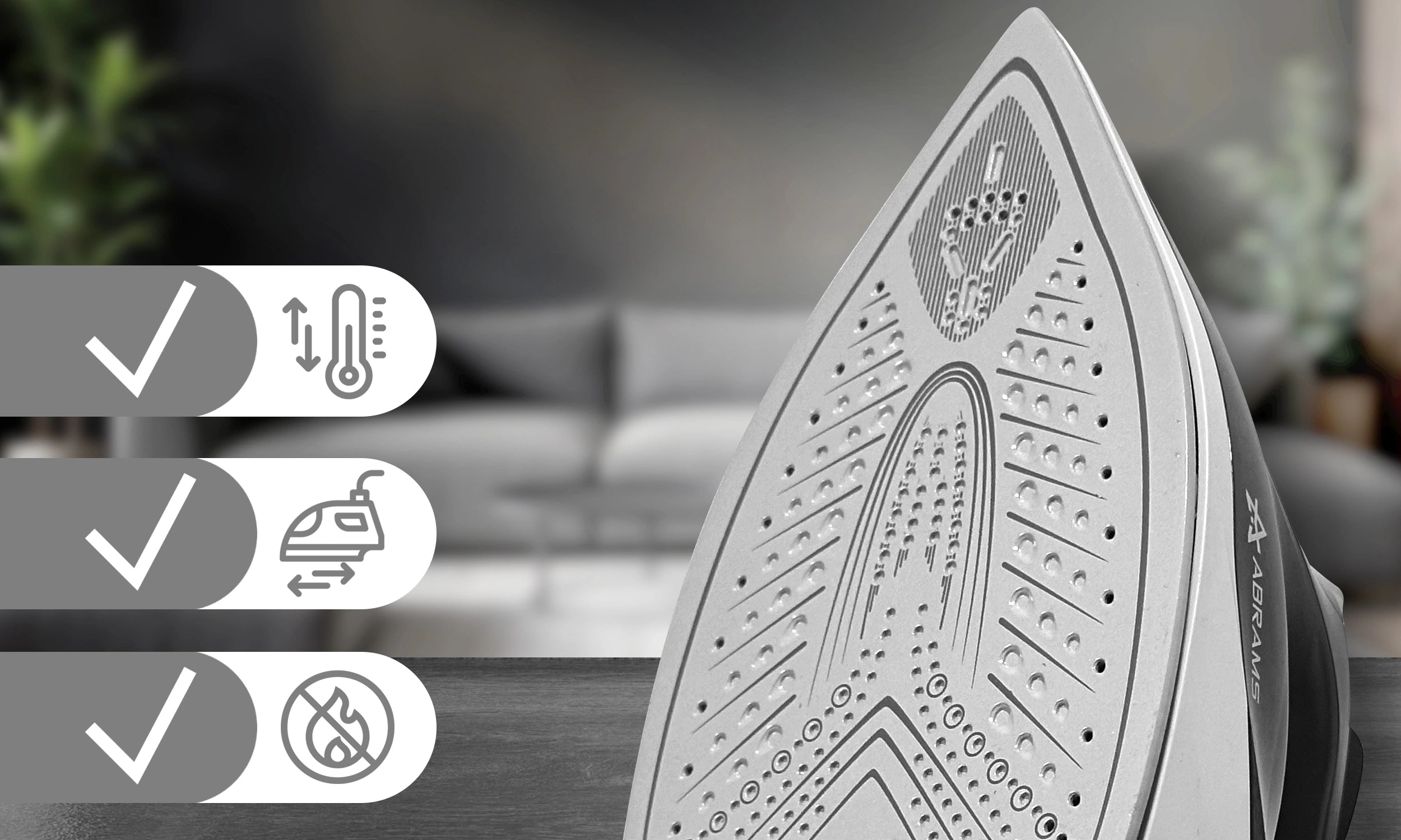 Żelazko Parowe 3000w Ceramiczne Anti Drip Anti Calc Ręczne Mocne