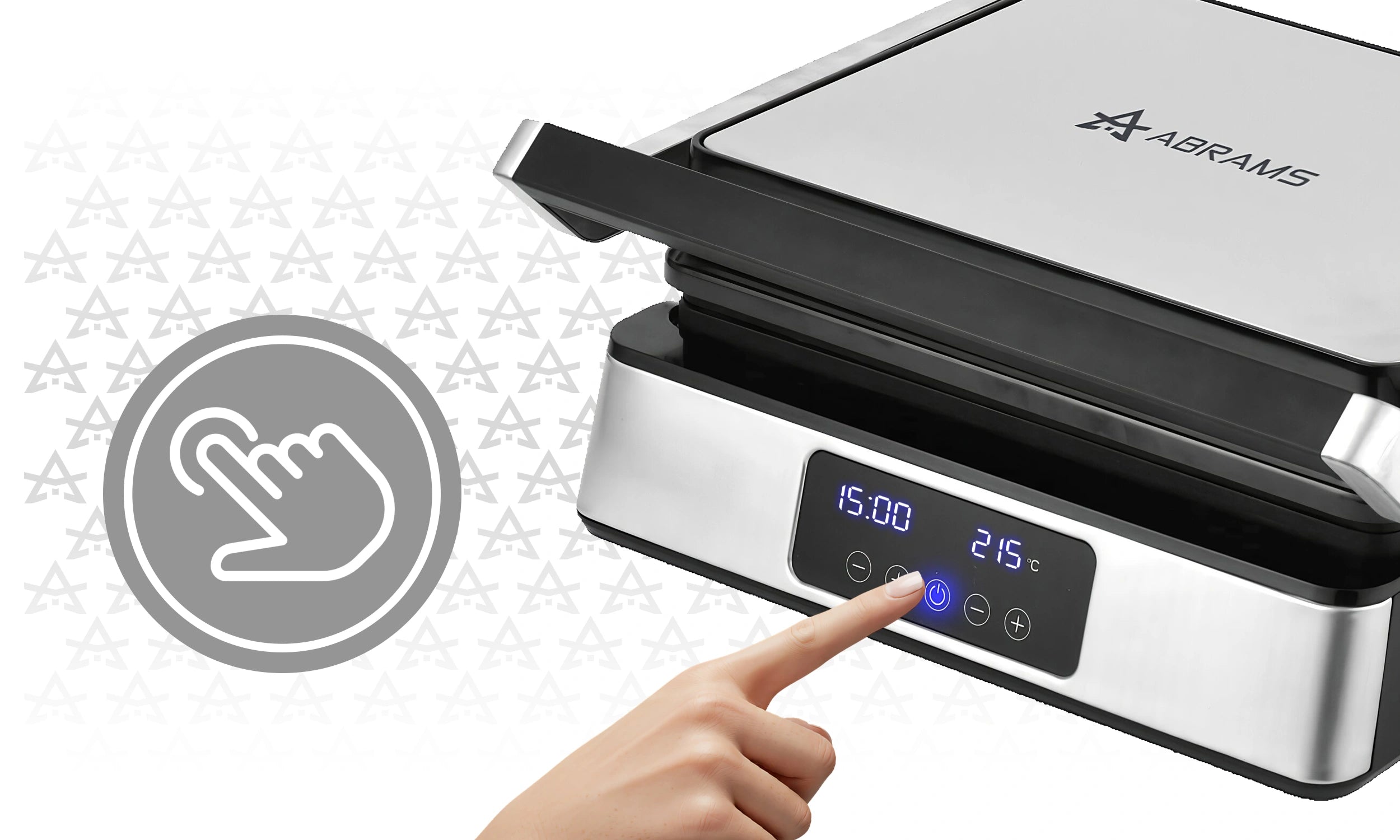 Grill Gofrownica Opiekacz Elektryczny 3w1 2200W Regulacja Czasu i Temp