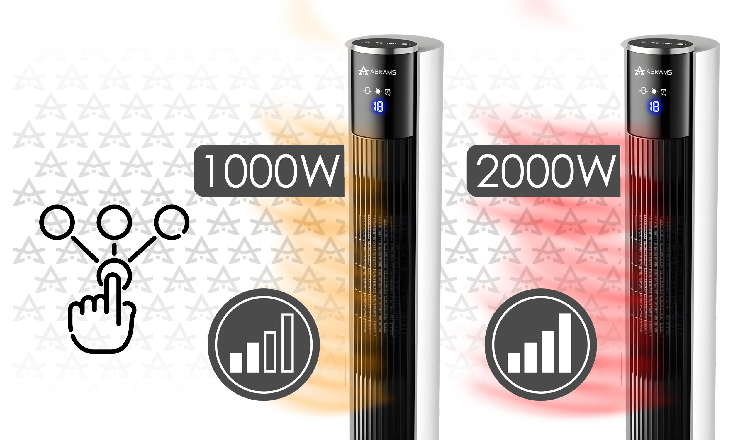 Termowentylator Farelka Kolumnowy Ceramiczny Energooszczędny 2000W Cichy