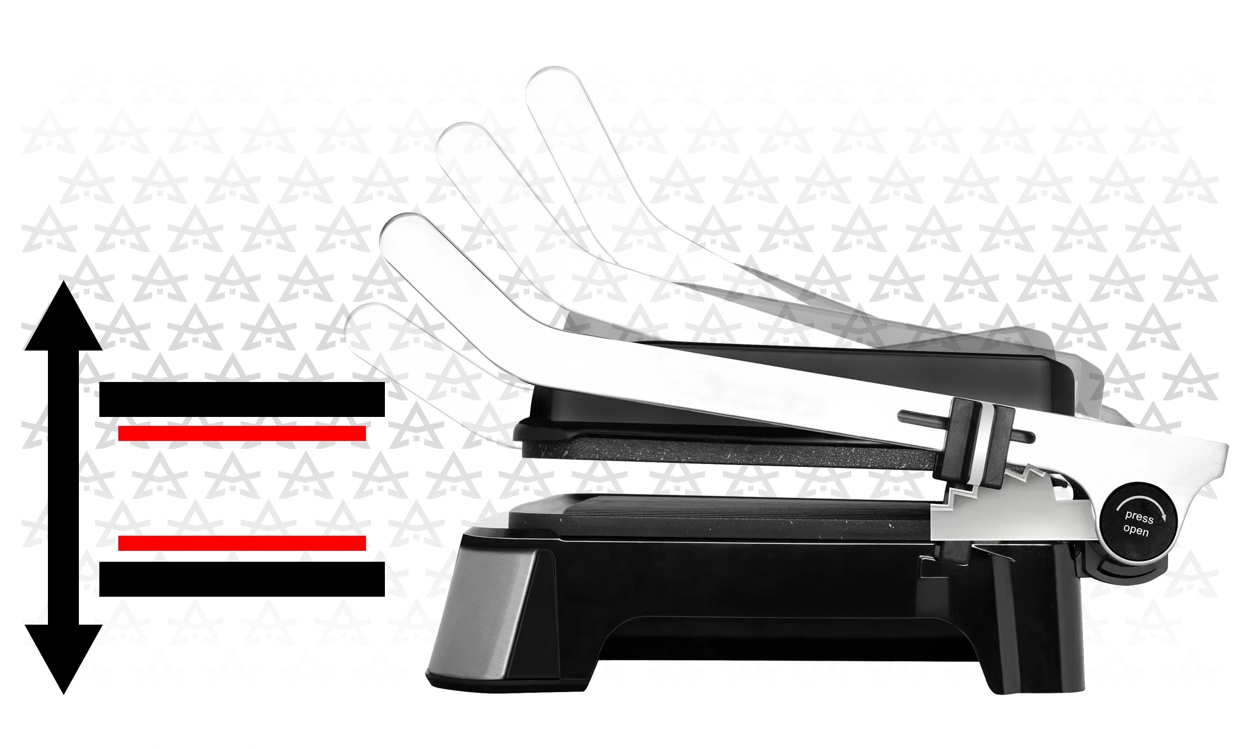 Grill Gofrownica Opiekacz Elektryczny 3w1 2200W Regulacja Czasu i Temp