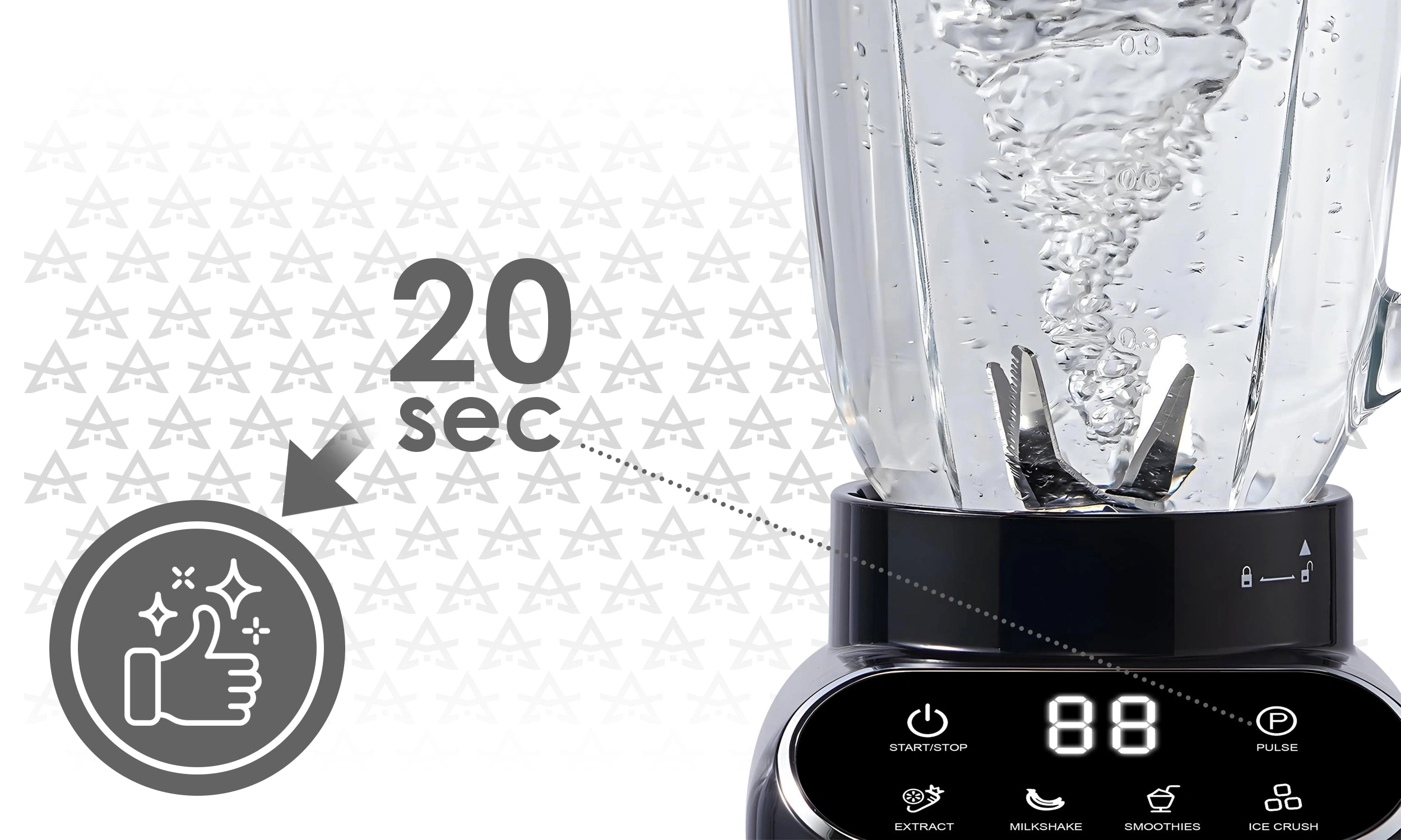 Blender Kielichowy 1500W Szklany 1,5l Bidon 600ml Ostrza Tytanowe Mocny