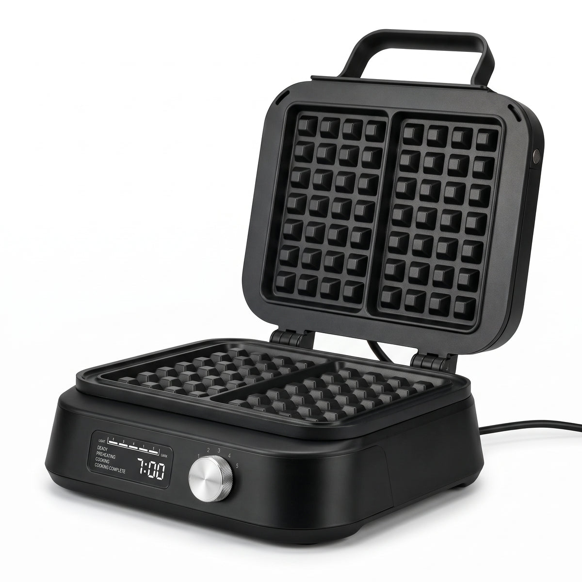 Gofrownica elektryczna 2200W - 2 duże gofry, regulacja temperatury, powłoka teflonowa