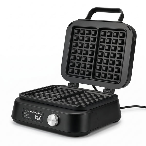 Gofrownica elektryczna 2200W - 2 duże gofry, regulacja temperatury, powłoka teflonowa