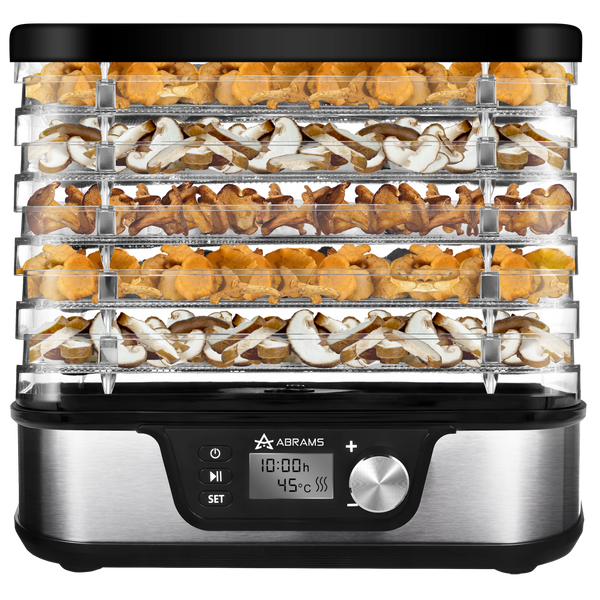 Suszarka Do Grzybów Warzyw i Owoców 600W Regulacja Temperatury Timer 5 Sit