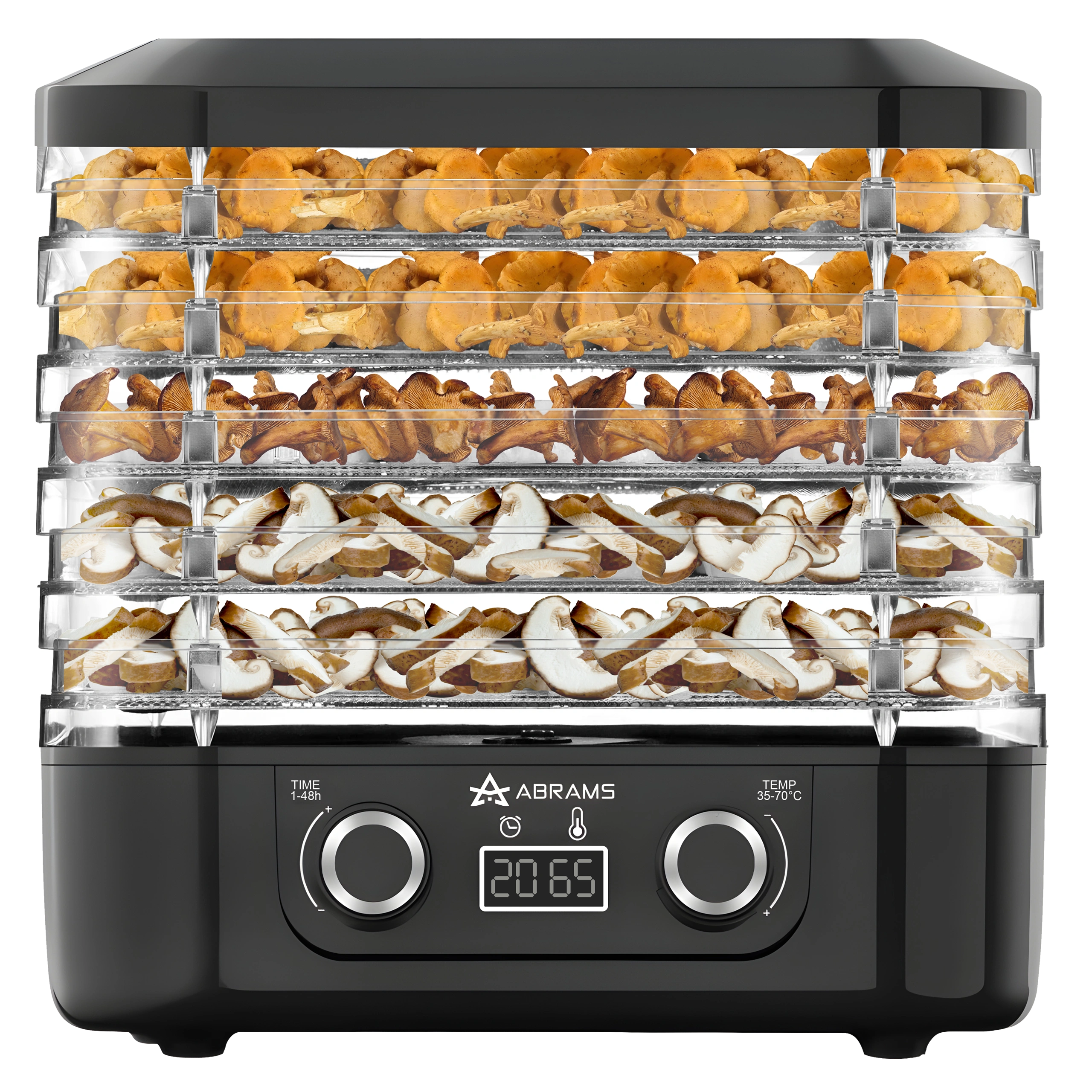 Suszarka Do Grzybów Warzyw i Owoców 400W Regulacja Temperatury Timer 5 Sit