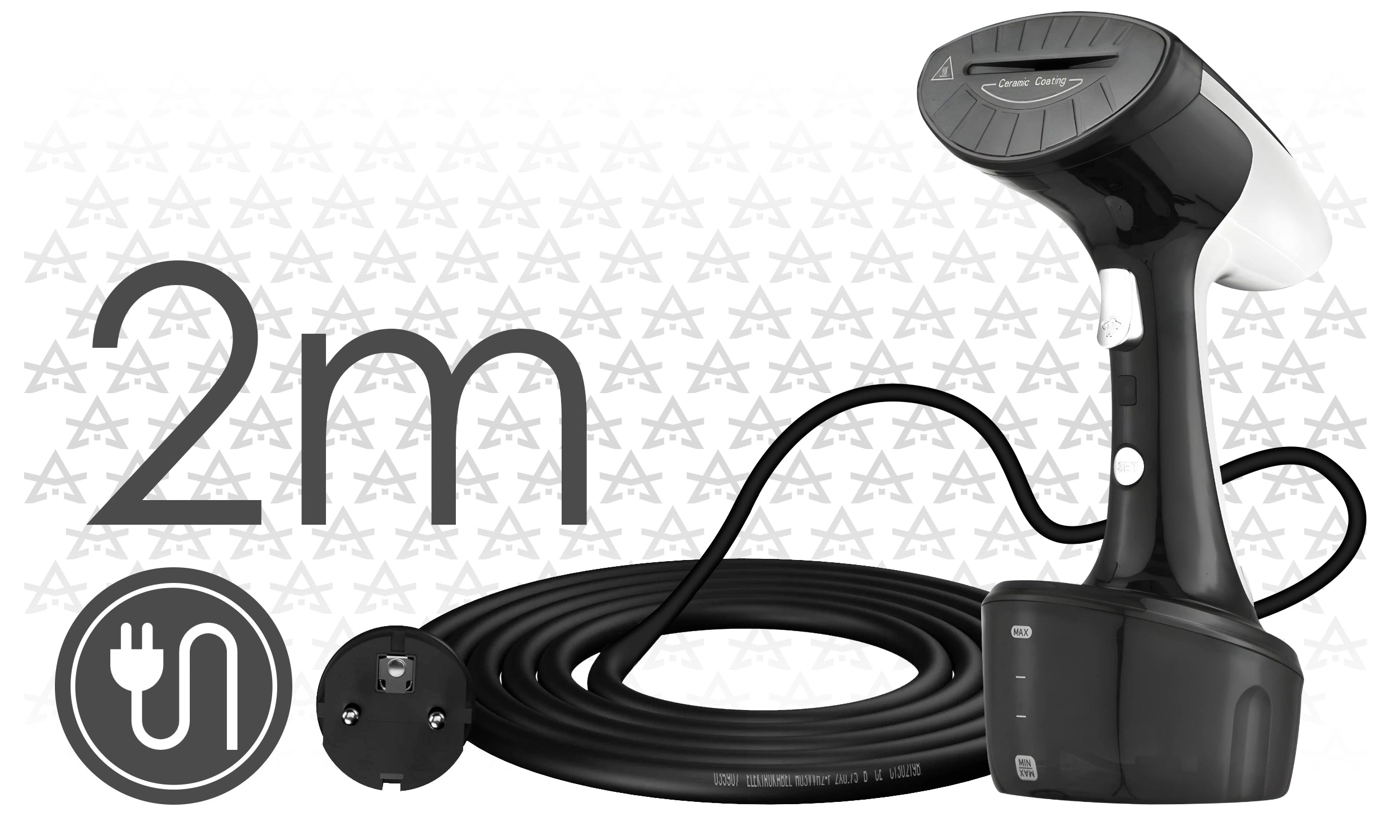 Parownica Do Ubrań Żelazko Steamer 1800W Mocna 45g/min Ceramiczna Stopa