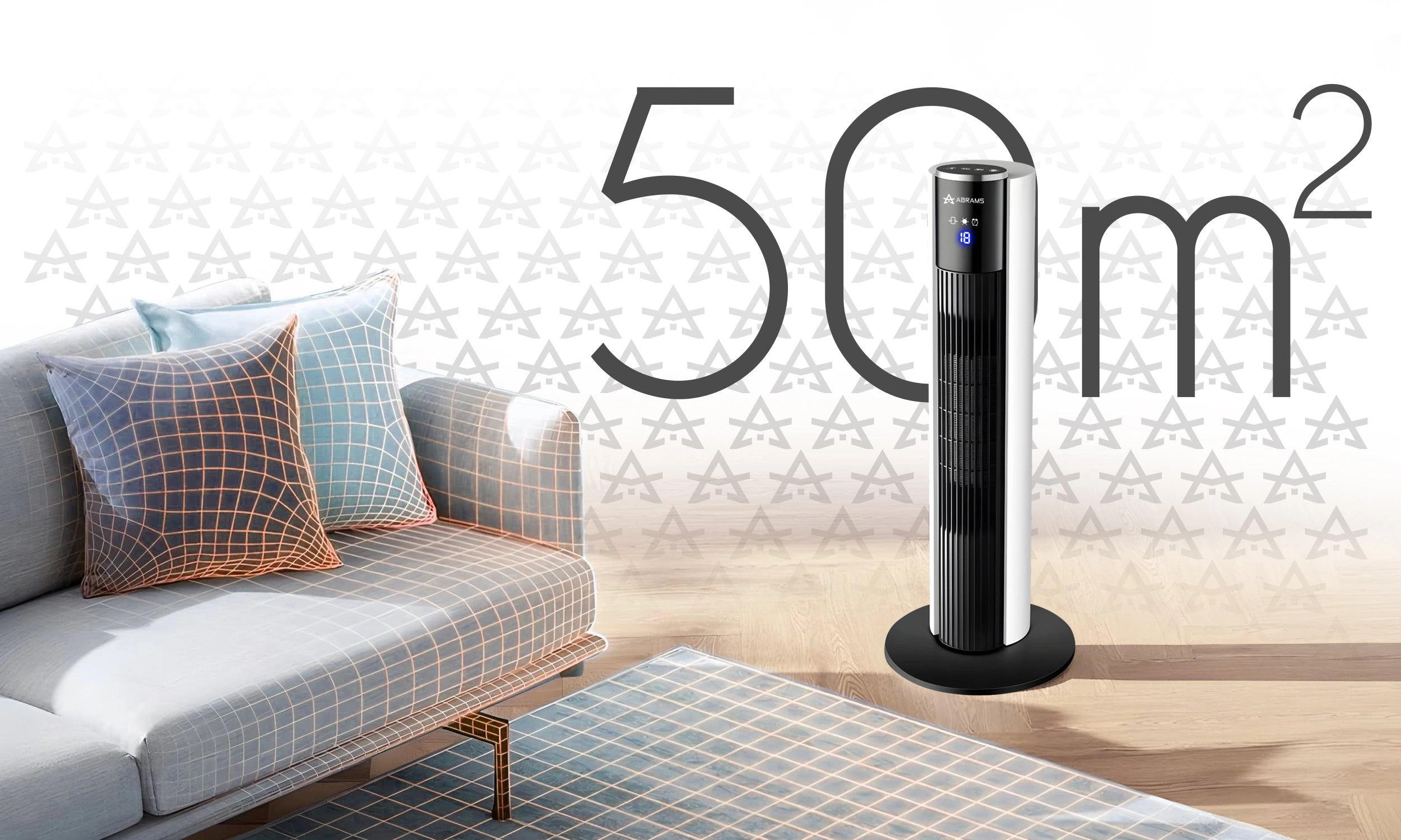 Termowentylator Farelka Kolumnowy Ceramiczny Energooszczędny 2000W Cichy