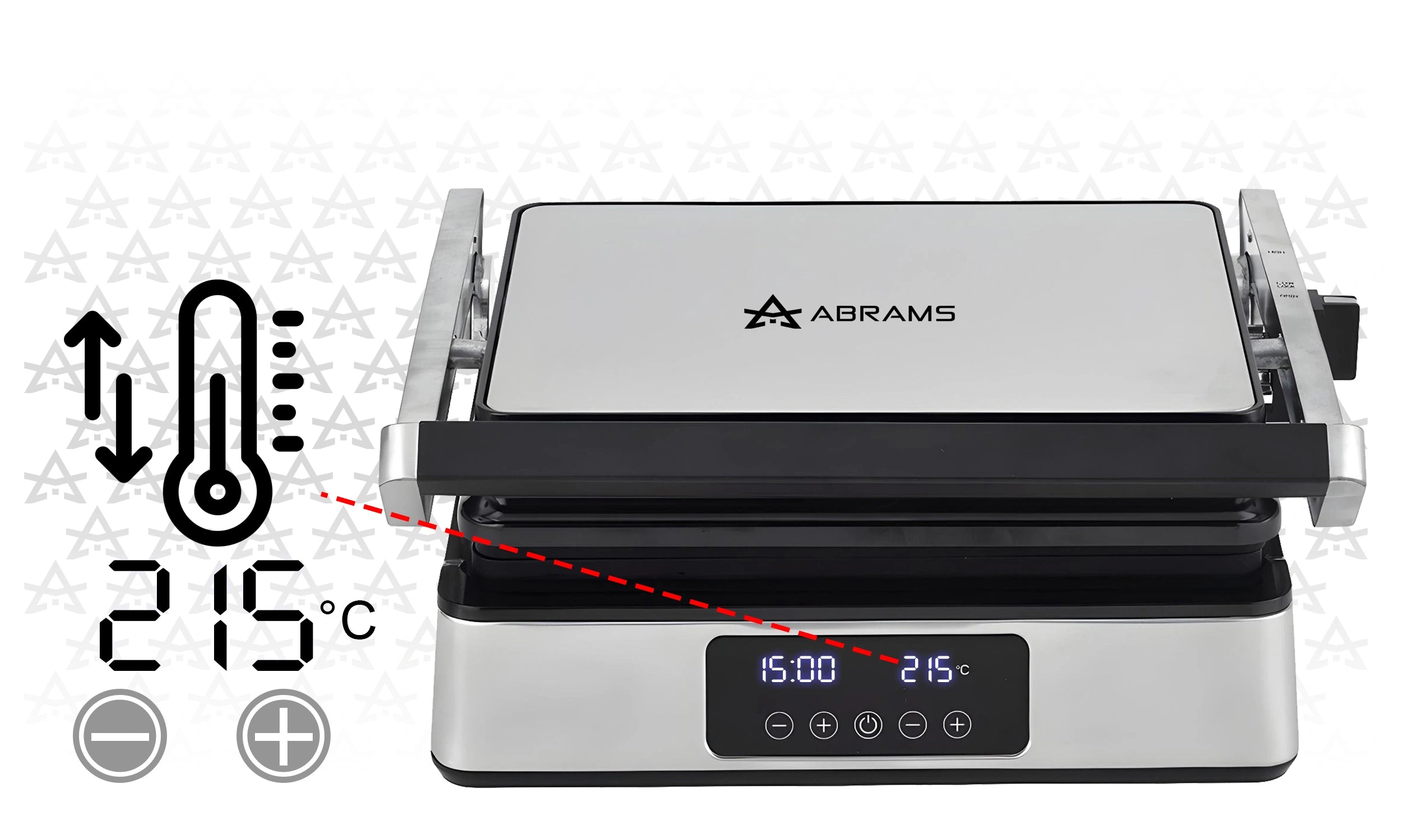 Grill Gofrownica Opiekacz Elektryczny 3w1 2200W Regulacja Czasu i Temp