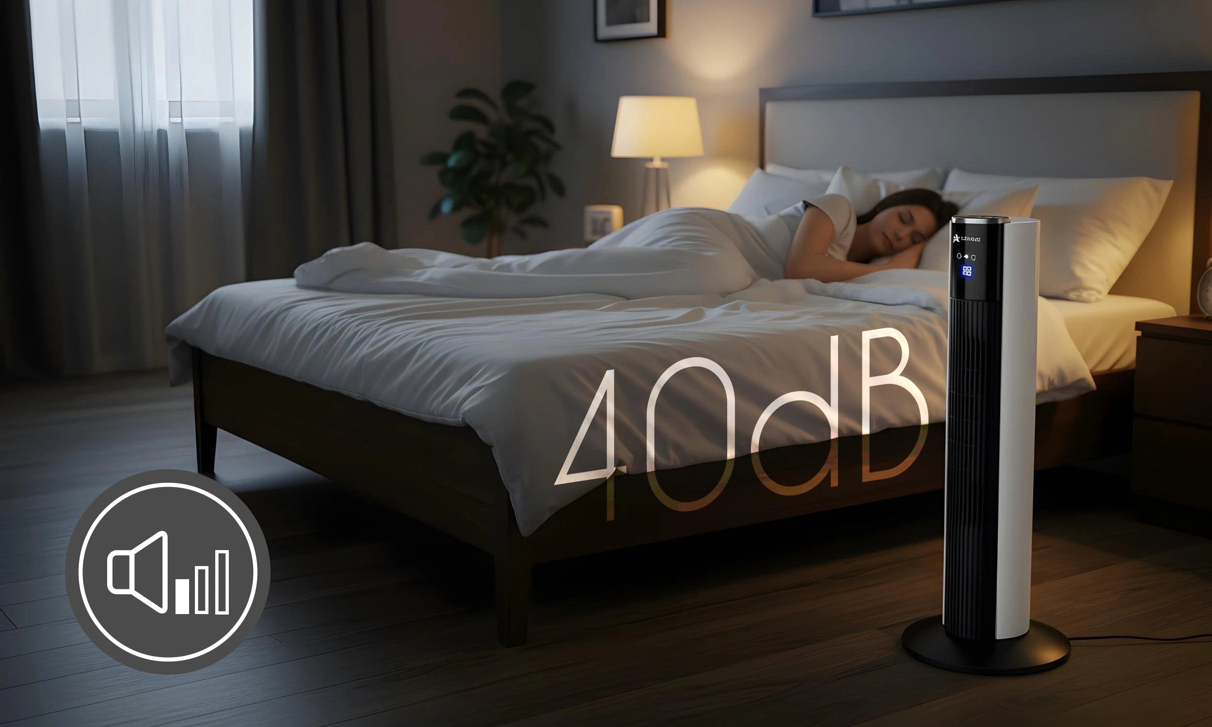 Termowentylator Farelka Kolumnowy Ceramiczny Energooszczędny 2000W Cichy